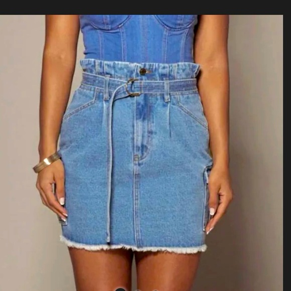 JLUXLABEL Dresses & Skirts - JLUXLABEL Denim Mini Skirt (L)